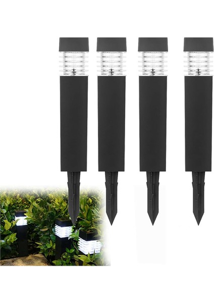 4pcs Beyaz Işık Güneş Powered Güneş Powered Buz Işığı Işığı, Güneş Açık Bahçe Lambası, Güneş Toprak Eklentisi Işığı (Yurt Dışından) fiyatları