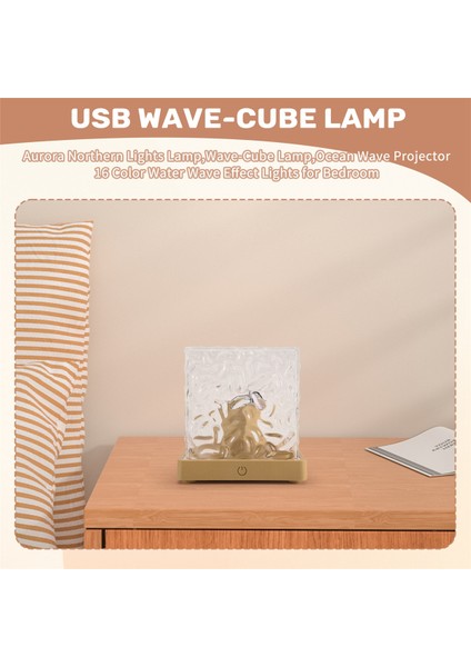 Aurora Northern Lights Lambası, Dalga Küpü Lambası, Okyanus Dalgası Projektörü, Yatak Odası Için 16 Renkli Su Dalgası Etkisi Lambası (Yurt Dışından) fırsatları