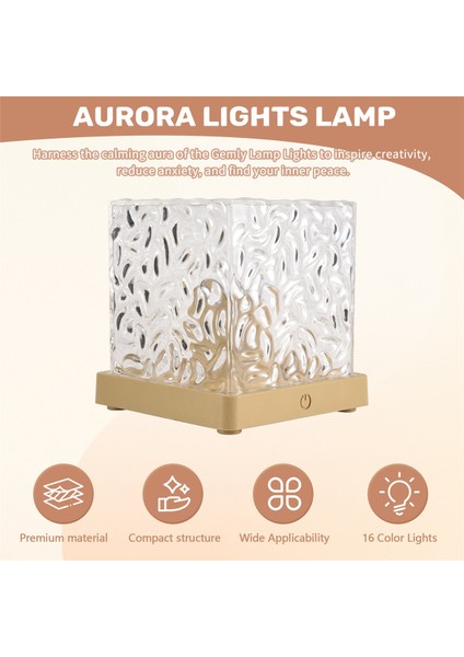 Aurora Northern Lights Lambası, Dalga Küpü Lambası, Okyanus Dalgası Projektörü, Yatak Odası Için 16 Renkli Su Dalgası Etkisi Lambası (Yurt Dışından) indirimleri