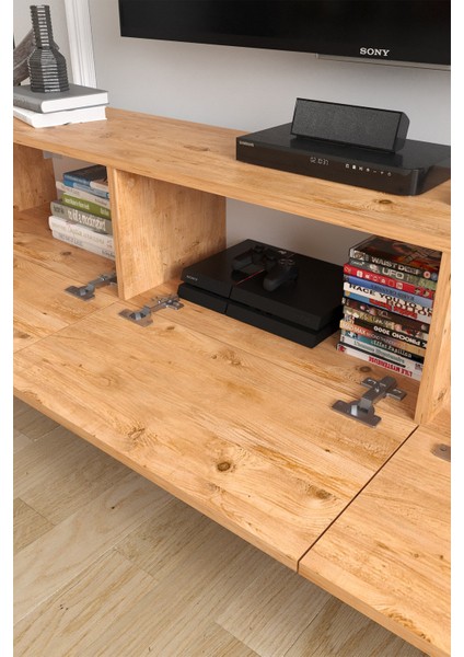 Tv Ünitesi Tv Sehpası Düşer Kapaklı Tv Ünitesi Televizyon Sehpası 180 cm Marvel Çam fırsatları