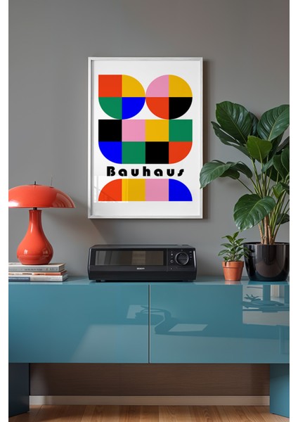 Bauhaus Serisi Beyaz Çerçeveli Poster, Tablo No:13 fiyatları