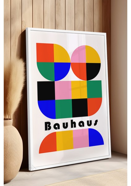 Bauhaus Serisi Beyaz Çerçeveli Poster, Tablo No:13 fırsatları