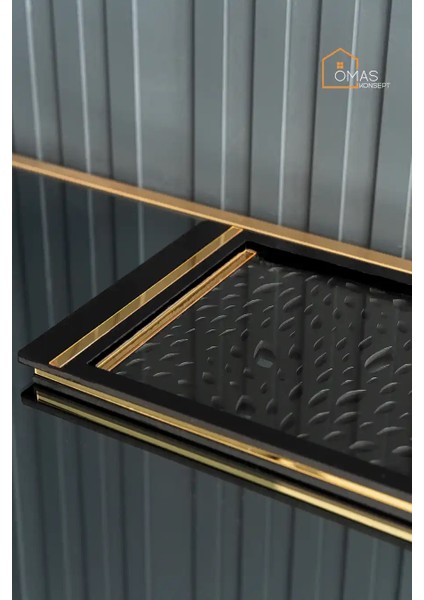 Premium Gold Dekoratif Ahşap Camlı Sunum Tepsisi,ahşap Camlı Sunum Tepsisi