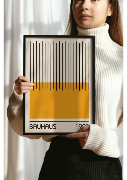 Bauhaus Serisi Siyah Çerçeveli Poster, Tablo No:23 modelleri