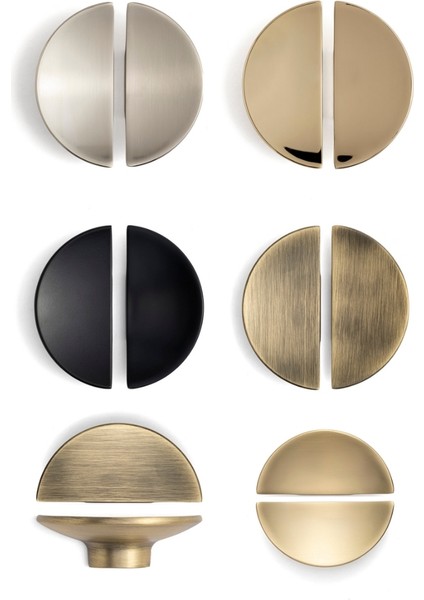 4716 Yarım Daire Oval Kulp Siyah Renk Tek Adet 32 mm indirimleri