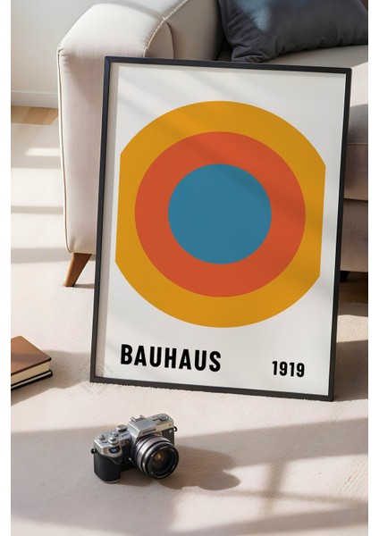Bauhaus Serisi Siyah Çerçeveli Poster, Tablo No:94