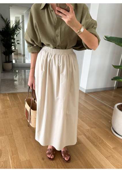 Siyah Beli Lastikli Poplin Yandan Cepli Etek fiyatları