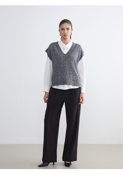 Yeni Sezon V Yaka Kadın Triko Süveter fiyatları