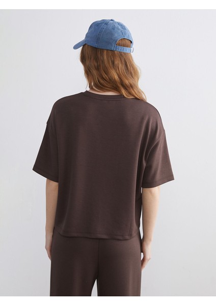 Yeni Sezon Bisiklet Yaka Oversize Kadın Tişört fırsatları