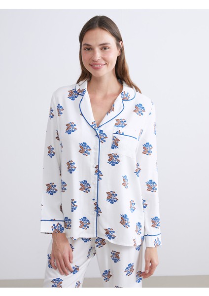 Yeni Sezon Gömlek Yaka Çiçekli Kadın Pijama Takımı fiyatları