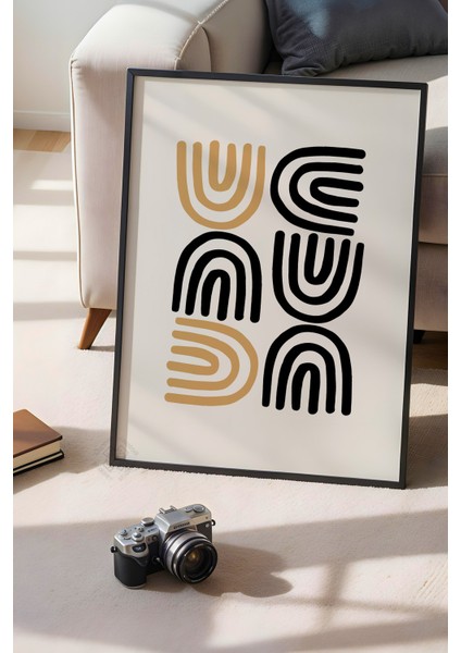 Bauhaus Serisi Siyah Çerçeveli Poster, Tablo NO:106