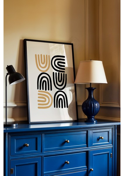 Bauhaus Serisi Siyah Çerçeveli Poster, Tablo NO:106 fiyatları