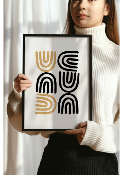 Bauhaus Serisi Siyah Çerçeveli Poster, Tablo NO:106 modelleri