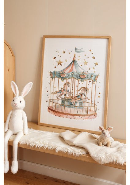 Çocuk Odası, Bebek Odası Ahşap Çerçeveli Poster, Tablo NO:106 fiyatları