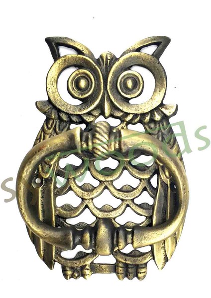 Baykuş kapı taktak pirinç malzeme dekoratif vintage kapı aksesuarı sarı fırsatları