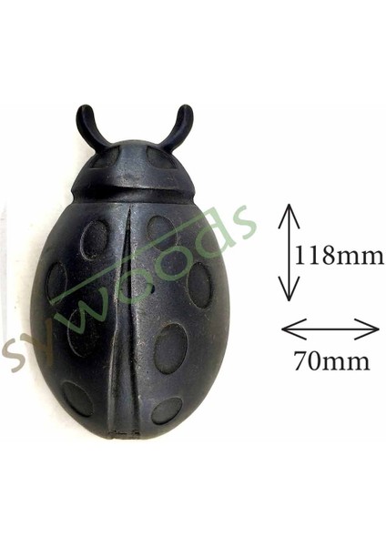 Uğur böceği kapı taktak pirinç malzeme dekoratif vintage kapı aksesuarı siyah fırsatları