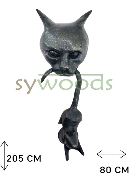 Kedi fare pirinç kapı taktak kapı aksesuar vintage kapı tokmağı siyah modelleri