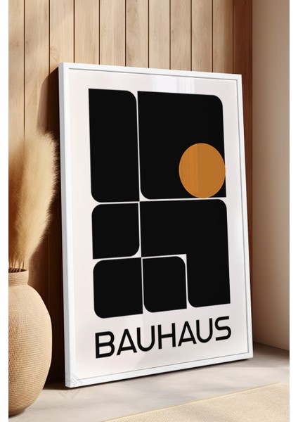Bauhaus Serisi Beyaz Çerçeveli Poster, Tablo No:82 fırsatları