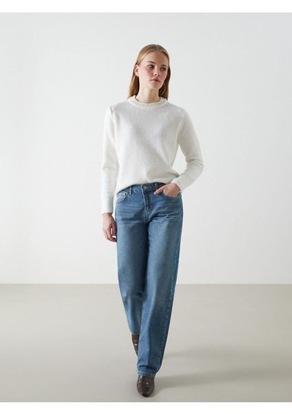 Yeni Sezon Straight Fit Kadın Jean Pantolon