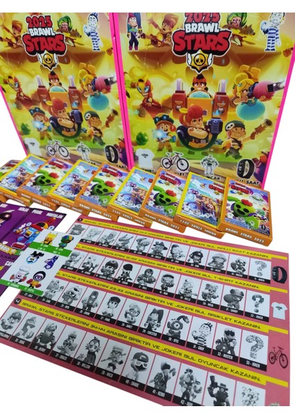 Brawl Stars 2025 Yeni Seri Kart (20 Minik Kutu 120 Adet Kart 120 Adet Sticker 3 Adet Büyük Albüm) modelleri