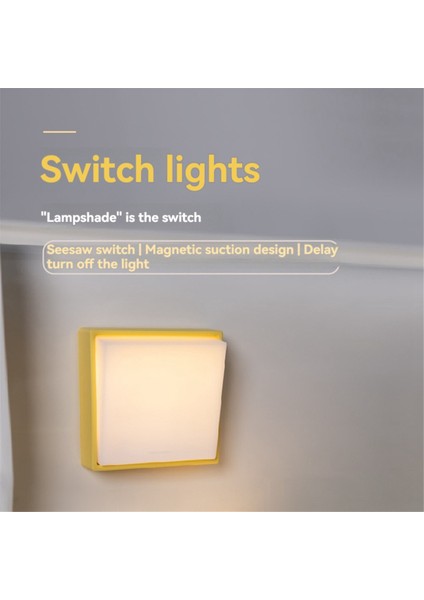 Switch Işık USB Şarjı Basit Ins Style Gece Işığı Ev Yatak Odası Başucu Switch Gece Işık Limon Sarı (Yurt Dışından) fırsatları