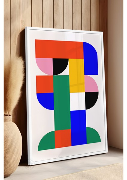 Bauhaus Serisi Beyaz Çerçeveli Poster, Tablo No:14 fırsatları