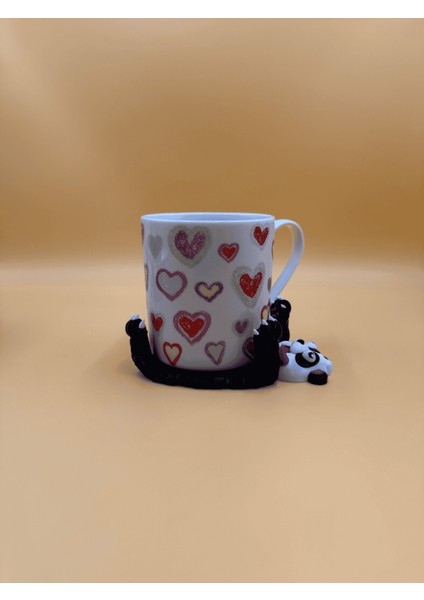 Siyah Dili Dışarda Panda Press Bardak Altlığı / Verslab Print modelleri