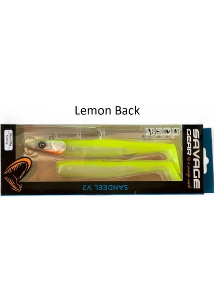Sandeel V2 18CM 86GR 2+1 Lemon Back Silikon Suni Yem