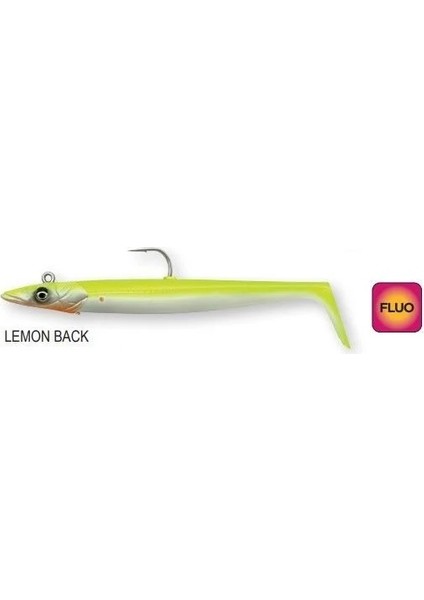 Sandeel V2 18CM 86GR 2+1 Lemon Back Silikon Suni Yem fiyatları