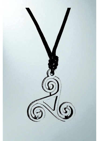 Alpha Beta Omega Sembollü Unisex Kolye – Zamak Metal, Ayarlanabilir Pamuk Ip