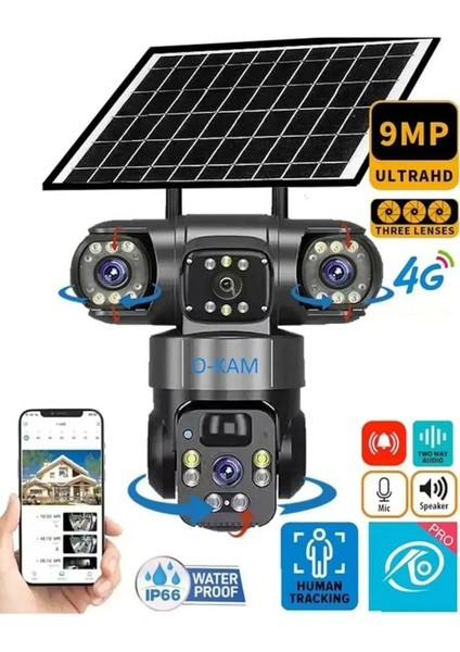 Okam O-Kam 6060 4g 6mp Dual Lens - Solar Panel - Sim Kart Destekli - Ptz Kamera modelleri