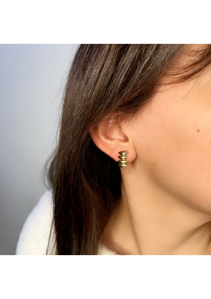 Mekik Altın Halka Küpe AHK124 indirimleri