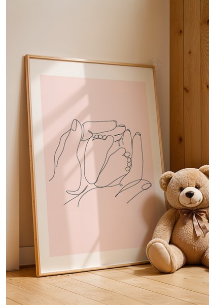 Çocuk Odası, Bebek Odası Ahşap Çerçeveli Poster, Tablo NO:125 fırsatları