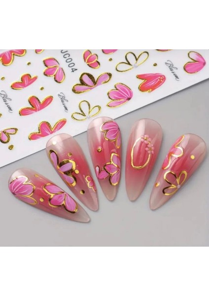 Blossom Pembe Tırnak Süsleme Stickerı Tırnak Süsü Nail Art Süslemeleri fiyatları