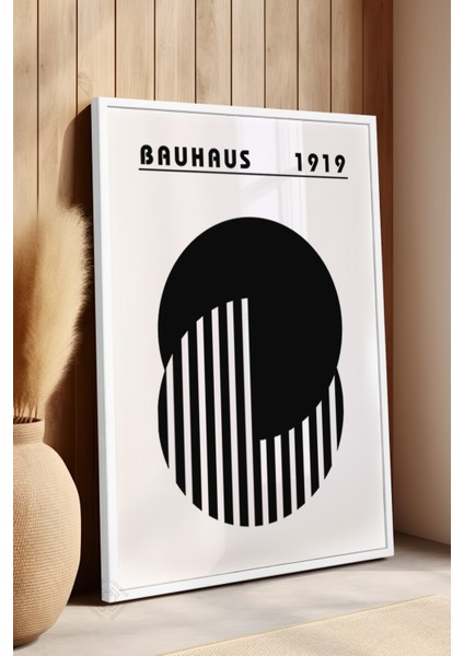 Bauhaus Serisi Beyaz Çerçeveli Poster, Tablo No:50 fırsatları