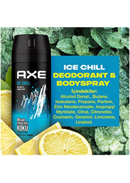 Erkek Deodorant Sprey Ice Chill 150 Ml X3