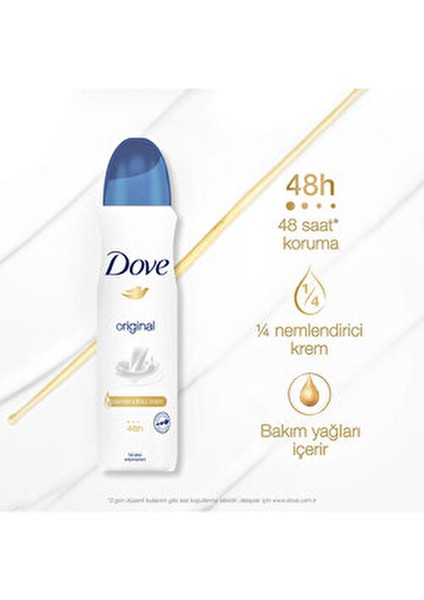 Kadın Sprey Deodorant 150 ml x3 Adet Original Koku ile Ferahlatıcı Etki modelleri