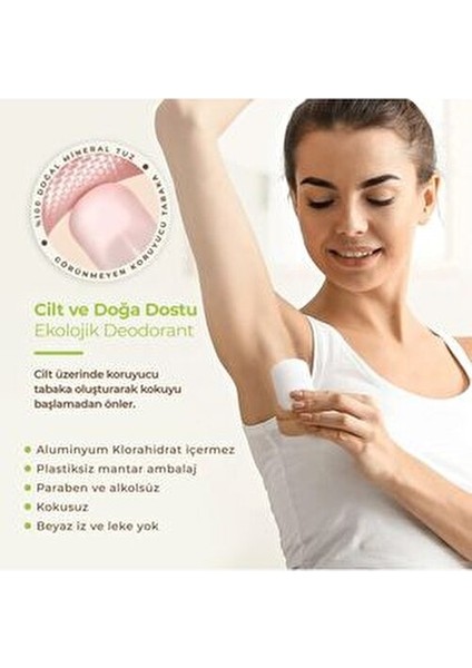 Crystal Deodorant Stick Ekolojik Ter Önleyici 120 g Alüminyum ve Paraben İçermez modelleri