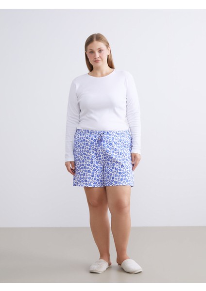 Yeni Sezon Beli Lastikli Çiçekli Kadın Şort Pijama Altı fiyatları