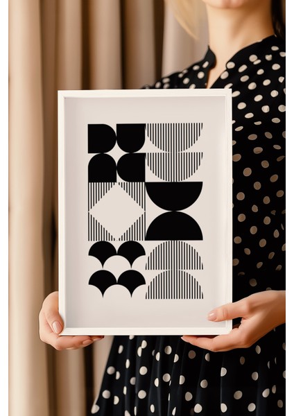 Bauhaus Serisi Beyaz Çerçeveli Poster, Tablo NO:108 modelleri