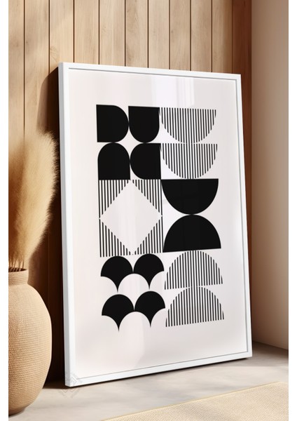 Bauhaus Serisi Beyaz Çerçeveli Poster, Tablo NO:108 fırsatları