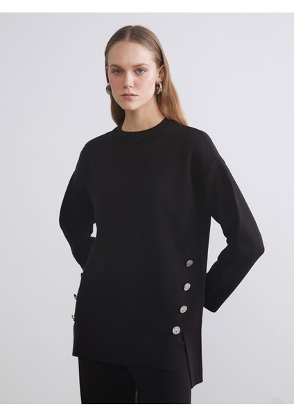 Yeni Sezon Bisiklet Yaka Oversize Kadın Triko Kazak