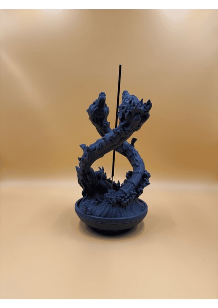 Gri Çift Ejder Figürlü Çubuk Tütsülük / Verslab Print fiyatları