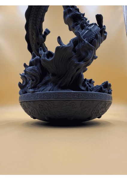 Gri Çift Ejder Figürlü Çubuk Tütsülük / Verslab Print