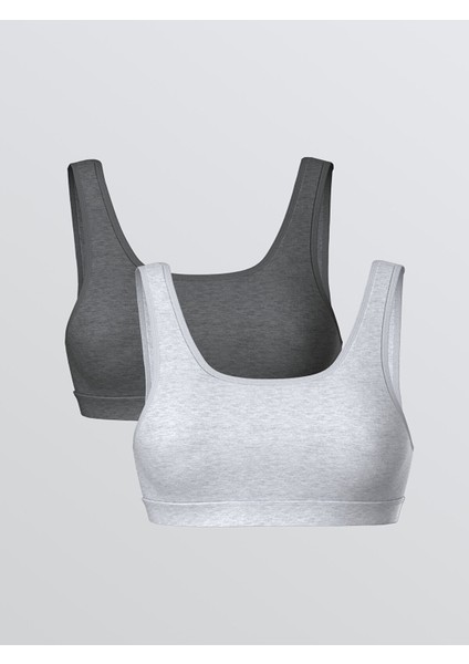 Yeni Sezon Balensiz Pedli Düz Büstiyer 2'li