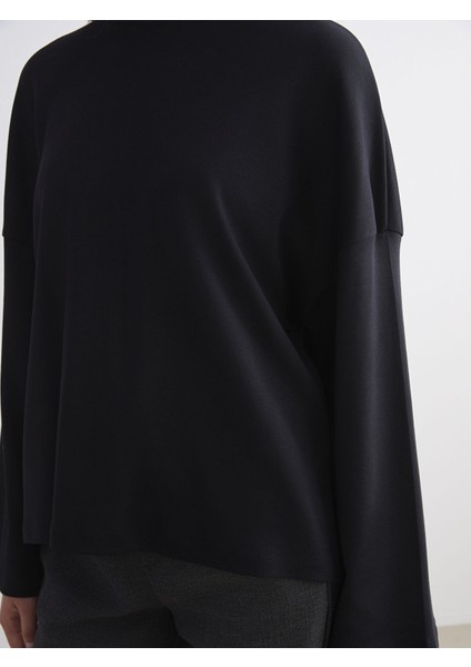 Yeni Sezon Bisiklet Yaka Kadın Sweatshirt Tunik modelleri