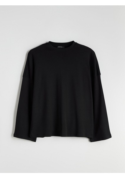 Yeni Sezon Bisiklet Yaka Kadın Sweatshirt Tunik indirimleri