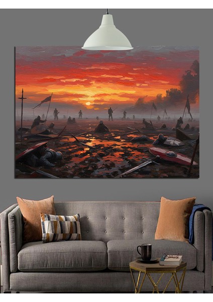Savaş Sonrası Dekoratif Kanvas - Mdf Ahşap Tablo indirimleri