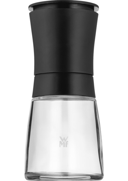 Siyah Baharat Değirmeni Modern Mutfak Aksesuarı Şeffaf Cam ve Sentetik Malzeme ile 1 Adet