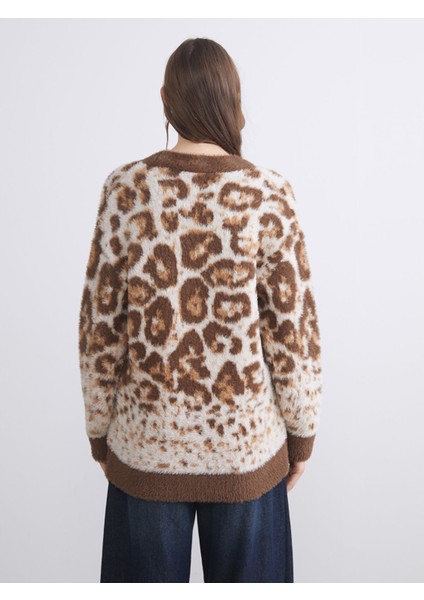 Yeni Sezon V Yaka Desenli Kadın Triko Hırka fırsatları